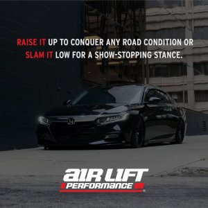 Honda Accord Coilover Suspension Kit - Front - Air Lift - Air Suspension System with 32-level damping adjustment - `18-`25